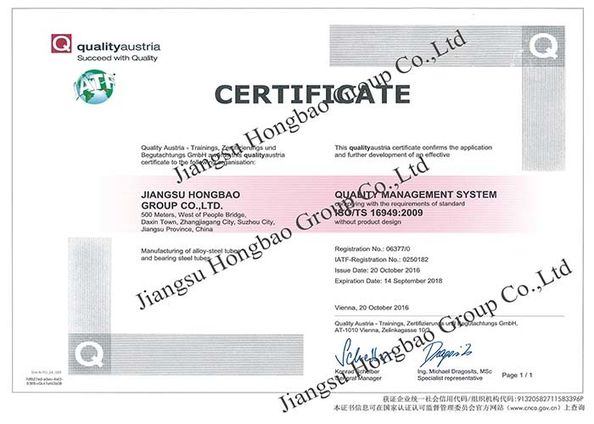 الصين Jiangsu Hongbao Group Co., Ltd. الشهادات